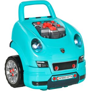 HOMCOM Kids Truck Engine Toy Set, Educational Car Service Station Playset, Take Apart Workshop, w/ Steering Wheel, for 3-5 Years Old Teal Green HOMCOM Kids Truck Engine Toy Set, Educational Car Service Station Playset, Take Apart Workshop, w/ Steering Wheel, for 3-5 Years Old Teal Green