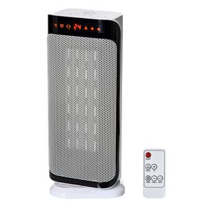 HOMCOM Ceramic Space Heater Oscillating Portable Tower Heater w/ Three Heating Mode, Programmable Timer, Over Heating & Tip-over Switch Protection