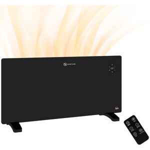 HOMCOM 2000W Electric Convector Heater, Freestanding or Wall Mounted, Space Heater with Adjustable Thermostat, Timer, Black Aosom UK
