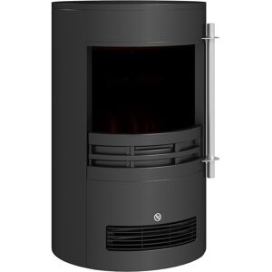 HOMCOM 1000/2000W Freestanding Electric Fireplace, Indoor Heater Fire Stove with Log Burner Effect Flame, Thermostat Control