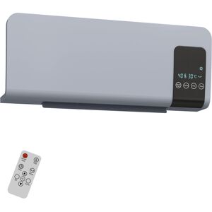 HOMCOM 2000W Wall Mounted Heater, 18-45°C Temperature, Grey