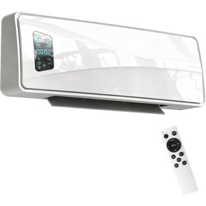 HOMCOM 2000W Ceramic Electric Heater with Fan, Adjustable Thermostat, Wall Mounted - White
