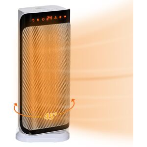 HOMCOM Tower Heater Oscillating Portable Tower Heater w/ Three Modes, Programmable Timer, Over Heating & Tip-over Switch Protection Aosom UK HOMCOM Tower Heater Oscillating Portable Tower Heater w/ Three Modes, Programmable Timer, Over Heating & Tip-over Switch Protection Aosom UK