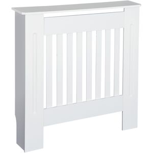 HOMCOM White MDF Slatted Radiator Cover - Radiator Cover HOMCOM White MDF Slatted Radiator Cover - Radiator Cover