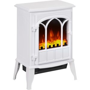 HOMCOM Freestanding Electric Fireplace, Electric Stove Heater with LED Flame Effect, Overheating Safety System, 1000W/2000W White Aosom UK HOMCOM Freestanding Electric Fireplace, Electric Stove Heater with LED Flame Effect, Overheating Safety System, 1000W/2000W White Aosom UK