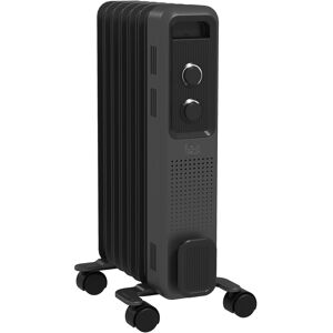 HOMCOM 1500W Oil Filled Radiator, 7 Fin, Portable Electric Heater with 3 Heat Settings, Safety Cut-Off and Wheels, Grey Aosom UK HOMCOM 1500W Oil Filled Radiator, 7 Fin, Portable Electric Heater with 3 Heat Settings, Safety Cut-Off and Wheels, Grey Aosom UK