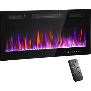 HOMCOM 36" Ultra-Slim Electric Fireplace, Wall Mounted and Recessed, 900W/1800W HOMCOM 36" Ultra-Slim Electric Fireplace, Wall Mounted and Recessed, 900W/1800W