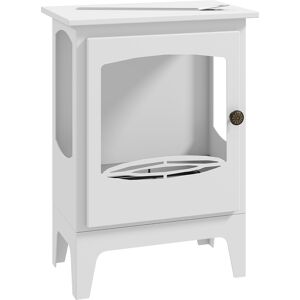 HOMCOM Freestanding Ethanol Fireplace, Steel Bioethanol Fireplace with Stainless Steel Flame Snuffer, 1.2L Tank, 3 Hours Burning Time for Indoor, White HOMCOM Freestanding Ethanol Fireplace, Steel Bioethanol Fireplace with Stainless Steel Flame Snuffer, 1.2L Tank, 3 Hours Burning Time for Indoor, White