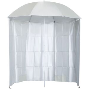 Outsunny 2.2M Fishing Umbrella Parasol W/ Side-Cream White Aosom UK