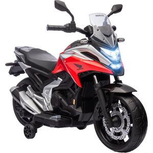 AIYAPLAY 12V Honda Licensed Kids Electric Motorbike w/ Music, Headlights, Early Education Function, for 3-6 Years - Red