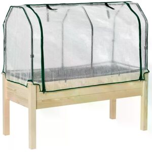 Outsunny Outdoor Elevated Wood Planter Box for Herbs and Vegetables Raised Garden Bed with PE Greenhouse Cover, Use for Patio, Backyard Aosom UK Outsunny Outdoor Elevated Wood Planter Box for Herbs and Vegetables Raised Garden Bed with PE Greenhouse Cover, Use for Patio, Backyard Aosom UK