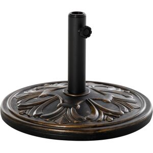 Outsunny 13kg Round Umbrella Base Outdoor Parasol Base Weight Stand Holder for Outdoor Garden Bronze Tone Aosom UK Outsunny 13kg Round Umbrella Base Outdoor Parasol Base Weight Stand Holder for Outdoor Garden Bronze Tone Aosom UK