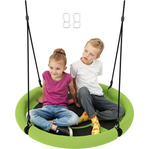 AIYAPLAY 100cm Diameter Nest Swing Seat for Kids with Height Adjustable Hanging Ropes for Outdoor, Playground, Garden, Green AIYAPLAY 100cm Diameter Nest Swing Seat for Kids with Height Adjustable Hanging Ropes for Outdoor, Playground, Garden, Green