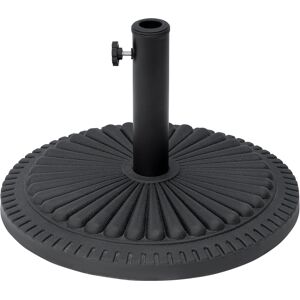 Outsunny Garden 15kg Round Parasol Base Cement Outdoor Umbrella Weight Stand Black Aosom UK Outsunny Garden 15kg Round Parasol Base Cement Outdoor Umbrella Weight Stand Black Aosom UK