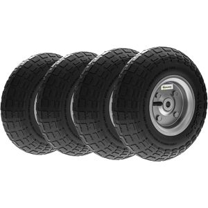 Outsunny Set of 4 Pneumatic Wheels, 10" Wheelbarrow Wheels Replacement for Barn Carts, Hose Carts, Garden Carts, Sack Trucks, Black Outsunny Set of 4 Pneumatic Wheels, 10" Wheelbarrow Wheels Replacement for Barn Carts, Hose Carts, Garden Carts, Sack Trucks, Black
