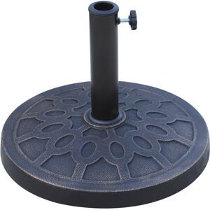 Outsunny 13kg Resin Umbrella Stand Holder, Garden Parasol Base for 38mm or 48mm Outdoor Umbrella Poles, Bronze Tone Aosom UK Outsunny 13kg Resin Umbrella Stand Holder, Garden Parasol Base for 38mm or 48mm Outdoor Umbrella Poles, Bronze Tone Aosom UK