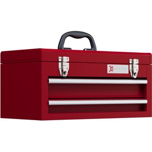 DURHAND Metal Tool Box with Lock, 2 Drawer Chest, Latches, Ball Bearing Runners, Portable, Red Aosom UK DURHAND Metal Tool Box with Lock, 2 Drawer Chest, Latches, Ball Bearing Runners, Portable, Red Aosom UK