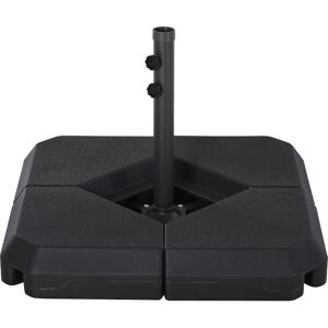 Outsunny Parasol Base: 4-Piece Fillable Steel Cross Stand for Garden Umbrellas, Sand/Water Fillable, Black Aosom UK Outsunny Parasol Base: 4-Piece Fillable Steel Cross Stand for Garden Umbrellas, Sand/Water Fillable, Black Aosom UK