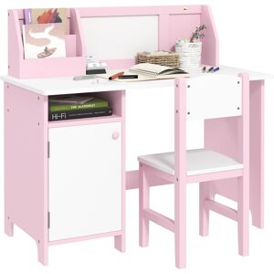 HOMCOM Kids Table and Chair Set Two-Piece Table and Chair Set Multi Use Toddler Furniture w/ Whiteboard - Pink Aosom UK HOMCOM Kids Table and Chair Set Two-Piece Table and Chair Set Multi Use Toddler Furniture w/ Whiteboard - Pink Aosom UK