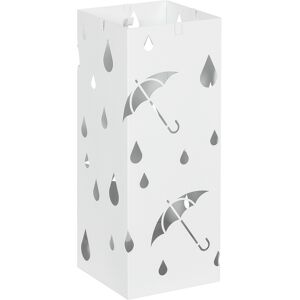 HOMCOM Six-Umbrella Steel Holder Stand - White Aosom UK HOMCOM Six-Umbrella Steel Holder Stand - White Aosom UK