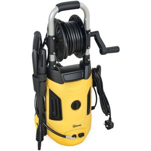 Outsunny 1800W High Pressure Washer, 150 Bar Pressure, 420 L/h Flow, Portable Power Washer Jet Wash Cleaner with Adjustable Nozzle, 6M Hose, Hose Reel, Steel Handle for Home Patio Car Driveway, Yellow Outsunny 1800W High Pressure Washer, 150 Bar Pressure, 420 L/h Flow, Portable Power Washer Jet Wash Cleaner with Adjustable Nozzle, 6M Hose, Hose Reel, Steel Handle for Home Patio Car Driveway, Yellow