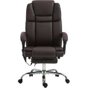Vinsetto Six Point Vibrating Massage Office Chair - Dark Brown Vinsetto Six Point Vibrating Massage Office Chair - Dark Brown