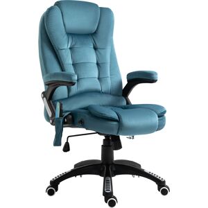 Vinsetto Heated Massage Office Chair, Velvet-Feel Fabric Executive Office Chair with 6 Massage Points, 360° Swivel Wheels, Blue Aosom UK Vinsetto Heated Massage Office Chair, Velvet-Feel Fabric Executive Office Chair with 6 Massage Points, 360° Swivel Wheels, Blue Aosom UK