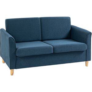 HOMCOM Compact Loveseat Sofa, Modern 2 Seater Sofa for Living Room with Wood Legs and Armrests, Cat Scratch Resistant, Blue Aosom UK HOMCOM Compact Loveseat Sofa, Modern 2 Seater Sofa for Living Room with Wood Legs and Armrests, Cat Scratch Resistant, Blue Aosom UK