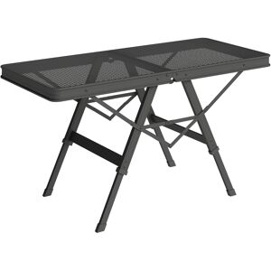 Outsunny 3 ft Folding Camping Table w/ Adjustable Heights, Outdoor Folding Picnic Table with Metal Mesh Desktop & Aluminium Legs, Portable Lightweight BBQ Table for Picnic, Garden, Party, Black Outsunny 3 ft Folding Camping Table w/ Adjustable Heights, Outdoor Folding Picnic Table with Metal Mesh Desktop & Aluminium Legs, Portable Lightweight BBQ Table for Picnic, Garden, Party, Black