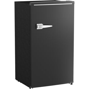 HOMCOM Under Counter Fridge, 85L Small Retro Refrigerator with Chiller Box, Adjustable Thermostat, Glass Shelves, Black HOMCOM Under Counter Fridge, 85L Small Retro Refrigerator with Chiller Box, Adjustable Thermostat, Glass Shelves, Black