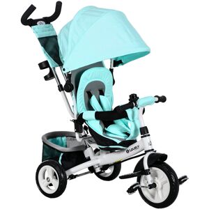 HOMCOM 4 in 1 Kids Trike Push Bike w/ Push Handle, Canopy, 5-point Safety Belt, Storage, Footrest, Brake, for 1-5 Years, Green Aosom UK HOMCOM 4 in 1 Kids Trike Push Bike w/ Push Handle, Canopy, 5-point Safety Belt, Storage, Footrest, Brake, for 1-5 Years, Green Aosom UK