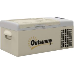 Outsunny 16L Car Fridge Freezer, Portable Car Refrigerator with 12V/24V DC and 100-240V AC, Khaki Aosom UK Outsunny 16L Car Fridge Freezer, Portable Car Refrigerator with 12V/24V DC and 100-240V AC, Khaki Aosom UK