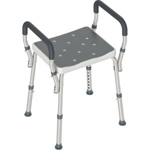 HOMCOM Portable Shower Stool, Non-Slip Shower Chair with Adjustable Height, Rust-Free Aluminium Bath Chair, Grey Aosom UK HOMCOM Portable Shower Stool, Non-Slip Shower Chair with Adjustable Height, Rust-Free Aluminium Bath Chair, Grey Aosom UK