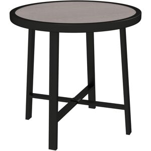 Outsunny Round Small Garden Table, 50.5cm Outdoor Side Table with SPC Tabletop, Metal Frame and Anti-slip Foot Pads for Garden, Balcony, Grey Wood Effect Outsunny Round Small Garden Table, 50.5cm Outdoor Side Table with SPC Tabletop, Metal Frame and Anti-slip Foot Pads for Garden, Balcony, Grey Wood Effect