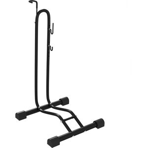 SPORTNOW Vertical & Horizontal Bike Rack Bicycle Storage Stand with Adjustable Hooks, Fits 6"-28" and 700c Bikes SPORTNOW Vertical & Horizontal Bike Rack Bicycle Storage Stand with Adjustable Hooks, Fits 6"-28" and 700c Bikes