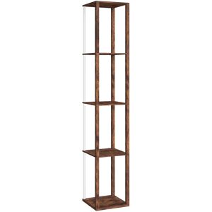 HOMCOM RGB LED Floor Lamp with Shelves, Modern Dimmable Standing Lamp with Remote Control, Adjustable Brightness & Speed for Living Room, Bedroom, Office, Rustic Brown HOMCOM RGB LED Floor Lamp with Shelves, Modern Dimmable Standing Lamp with Remote Control, Adjustable Brightness & Speed for Living Room, Bedroom, Office, Rustic Brown