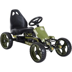 HOMCOM Kids Children Pedal Go Kart Ride On Racer Braking System Adjsuatble Seat Green HOMCOM Kids Children Pedal Go Kart Ride On Racer Braking System Adjsuatble Seat Green