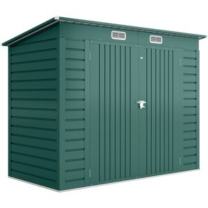 Outsunny 8x4 Shed Metal, Outdoor Shed with Double Doors and 2 Vents, Padlock and Keys Included, Green Aosom UK Outsunny 8x4 Shed Metal, Outdoor Shed with Double Doors and 2 Vents, Padlock and Keys Included, Green Aosom UK