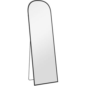 HOMCOM Full Length Mirror, 162x50cm Arched Free Standing Floor Mirror w/ Aluminium Alloy Frame, Hanging or Leaning for Living Room, Bedroom Aosom UK HOMCOM Full Length Mirror, 162x50cm Arched Free Standing Floor Mirror w/ Aluminium Alloy Frame, Hanging or Leaning for Living Room, Bedroom Aosom UK