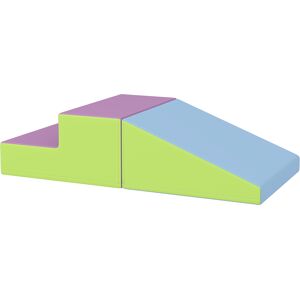 HOMCOM 2 Piece Soft Play Set for Toddler Climb and Crawl, for 12-36 Months, Blue Aosom UK HOMCOM 2 Piece Soft Play Set for Toddler Climb and Crawl, for 12-36 Months, Blue Aosom UK