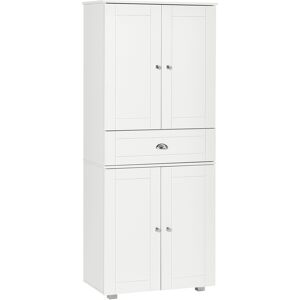 HOMCOM Kitchen Larder w/ Drawer and 3 Adjustable Shelves, Pantry Cabinet for Dining Room, Living Room, Kitchen Storage Cabinets, White Aosom UK HOMCOM Kitchen Larder w/ Drawer and 3 Adjustable Shelves, Pantry Cabinet for Dining Room, Living Room, Kitchen Storage Cabinets, White Aosom UK