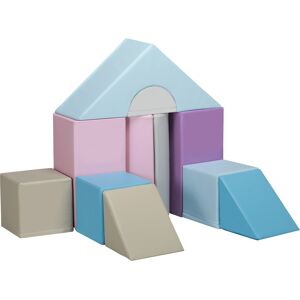 HOMCOM 11 Piece Soft Play Equipment for Toddlers, Soft Play Set Kids Foam Blocks Toys for Climb and Crawl, Blue Aosom UK HOMCOM 11 Piece Soft Play Equipment for Toddlers, Soft Play Set Kids Foam Blocks Toys for Climb and Crawl, Blue Aosom UK