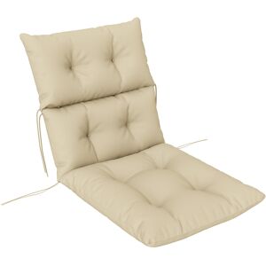 Outsunny Tufted Adirondack Chair Cushion, Thick Garden Seat Cushion Pad with Backrest, Ties for Outdoor and Indoor Use, Beige Outsunny Tufted Adirondack Chair Cushion, Thick Garden Seat Cushion Pad with Backrest, Ties for Outdoor and Indoor Use, Beige