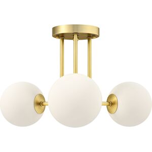 HOMCOM LED Ceiling Light with Globe Shades, Modern 3-Light Ceiling Light with G9 Sockets for Living Room, Bedroom, Dining Room, Bulbs Not Included, Gold Tone HOMCOM LED Ceiling Light with Globe Shades, Modern 3-Light Ceiling Light with G9 Sockets for Living Room, Bedroom, Dining Room, Bulbs Not Included, Gold Tone