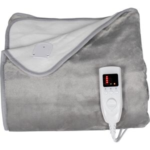 HOMCOM Electric Blanket with Dual Controllers, Machine Washable Heated Throw Blanket with Ultra Soft Flannel Fabric, 5 Heating Levels, 10 Hour Timer, Grey HOMCOM Electric Blanket with Dual Controllers, Machine Washable Heated Throw Blanket with Ultra Soft Flannel Fabric, 5 Heating Levels, 10 Hour Timer, Grey