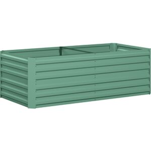 Outsunny Raised Beds for Garden, Galvanised Steel Outdoor Planters with Multi-reinforced Rods, 180 x 90 x 59 cm, Light Green Outsunny Raised Beds for Garden, Galvanised Steel Outdoor Planters with Multi-reinforced Rods, 180 x 90 x 59 cm, Light Green