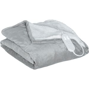 HOMCOM Heated Blanket 180 x 130cm, Electric Throw Blanket with 10 Heat Levels and 10H Timer, Machine Washable Flannel and Cotton Velvet with Overheat Protection, Grey HOMCOM Heated Blanket 180 x 130cm, Electric Throw Blanket with 10 Heat Levels and 10H Timer, Machine Washable Flannel and Cotton Velvet with Overheat Protection, Grey
