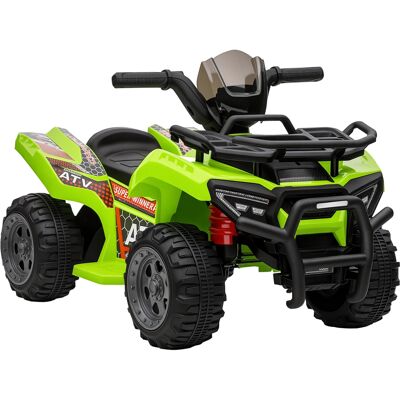 HOMCOM Kids Ride-on Four Wheeler ATV Car with Real Working Headlights, 6V Battery Powered Motorcycle for 18-36 Months, Green Aosom UK HOMCOM Kids Ride-on Four Wheeler ATV Car with Real Working Headlights, 6V Battery Powered Motorcycle for 18-36 Months, Green Aosom UK