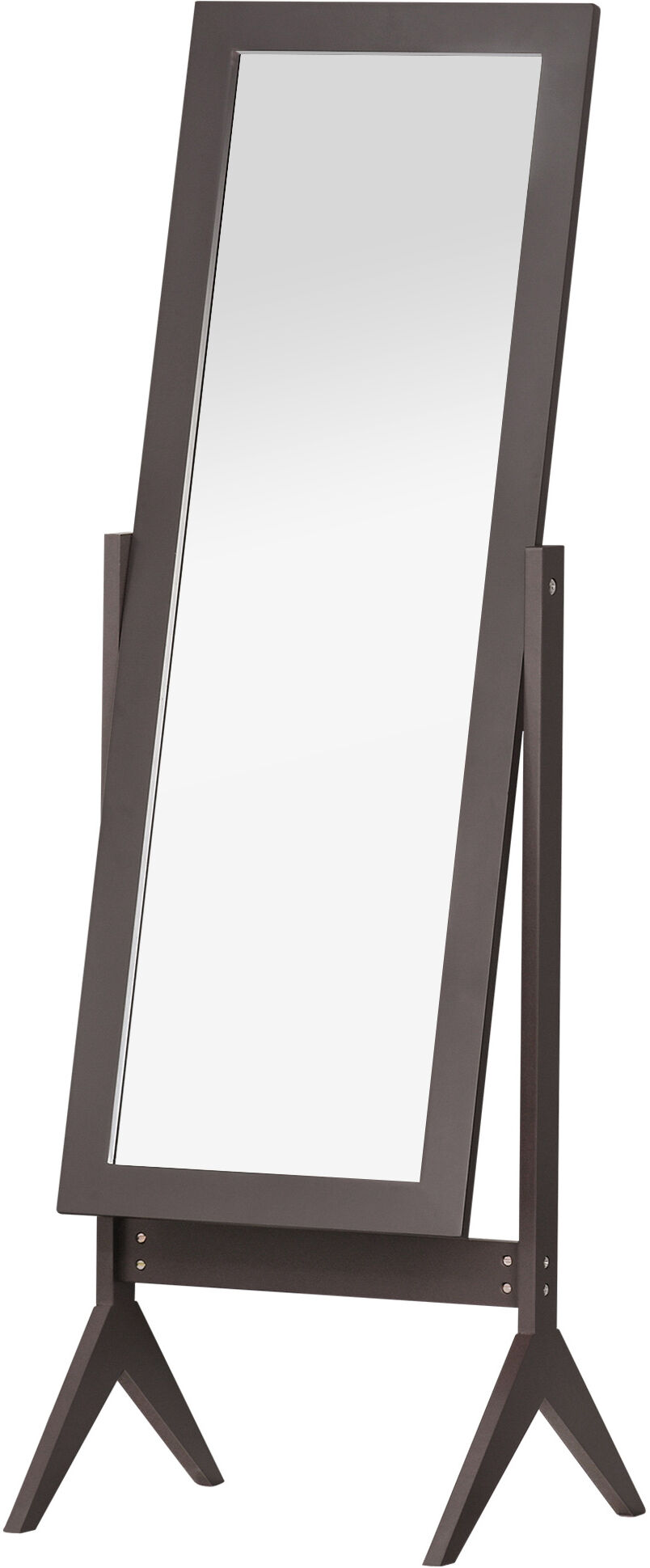 HOMCOM Dressing Mirror, Freestanding Bedroom Tall Mirror Adjustable Angle, 148x47cm, Brown