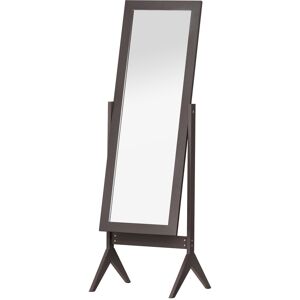 HOMCOM Dressing Mirror, Freestanding Bedroom Tall Mirror Adjustable Angle, 148x47cm, Brown